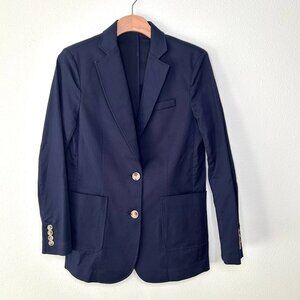 J.McLaughlin Ressie Cotton Linen Blend Blazer in Navy Size 4